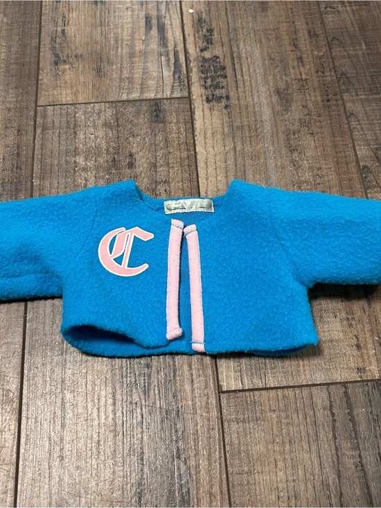Cabbage Patch Kids Other - VTG Cabbage Patch Kid Doll Sweater Blue Fleece Jacket Pink Logo Monogram